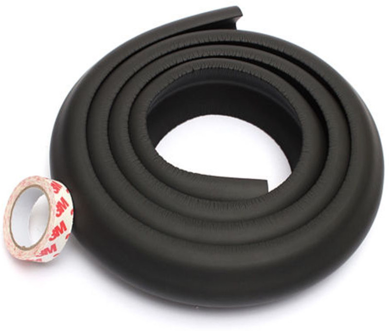babycorner 8 Piece Black Baby Safety strip Furniture Edge Guard Cushion Corner cover 16 meter 33 feet tape Infant Bump Protector (8 piece, Black (EdgeGuard Black 8Pc) …(Black)