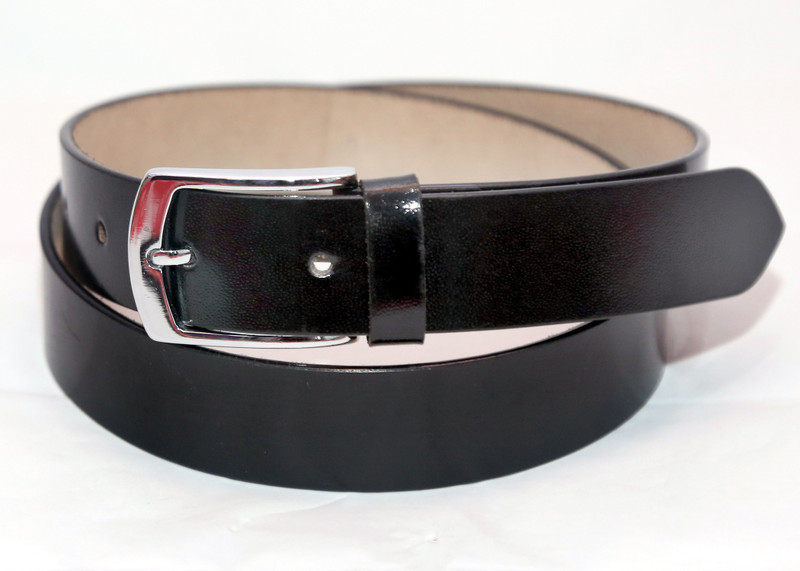 inches pure leather Men Formal Black Genuine Leather Belt