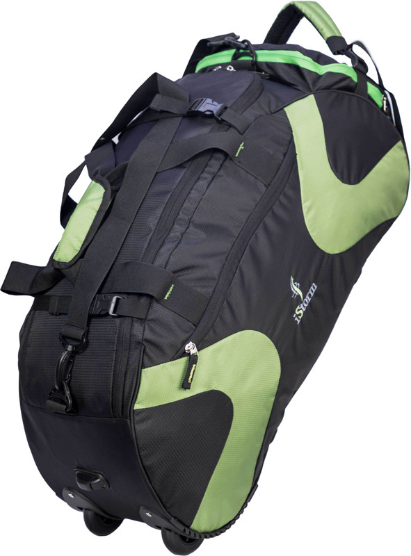 Istorm Clasic black and Parrot Green Duffel Strolley Bag(Green) Istorm Clasic black and Parrot Green Duffel Strolley Bag(Green)