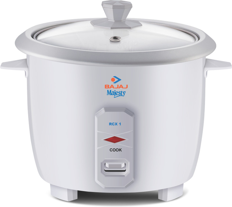 Bajaj Majesty RCX 1 Electric Rice Cooker(1 L, White)