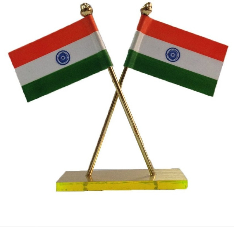 ak club Indian Flag for Car Dashboard, Gifting/Decoratives, Housing & Official Purpose Triangle Car Dashboard Flag Flag(Cotton)