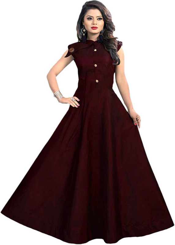 sholf Ball Gown(Maroon)