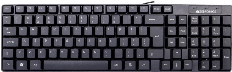 Zebronics ZEB-K25 Wired USB Desktop Keyboard(Black)