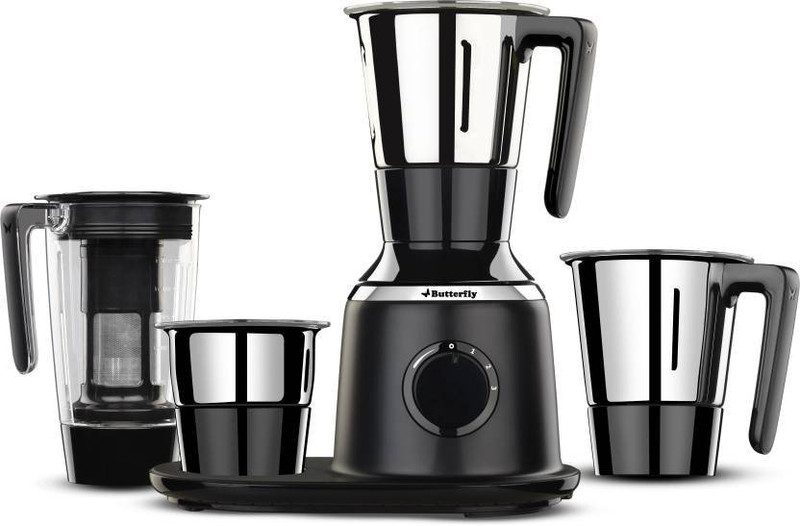 Butterfly NEW SPECTRA BLACK 750 Juicer Mixer Grinder(Black, 4 Jars)