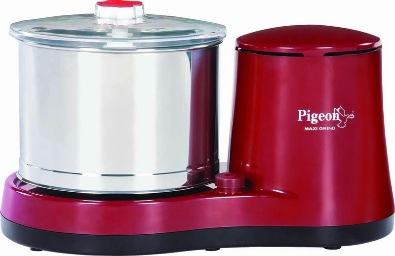 Pigeon Maxi Grind Wet 500 W Mixer Grinder(Red, 1 Jar) Pigeon Maxi Grind Wet 500 W Mixer Grinder(Red, 1 Jar)