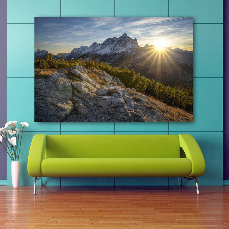 Bright Clouds Cold Wallpaper Wall Decor Poster No Framed Large Painting On Canvas Wall Art Picture For Home Decoration Wall Decor Paper Print Paper Print(48 inch X 24 inch)
