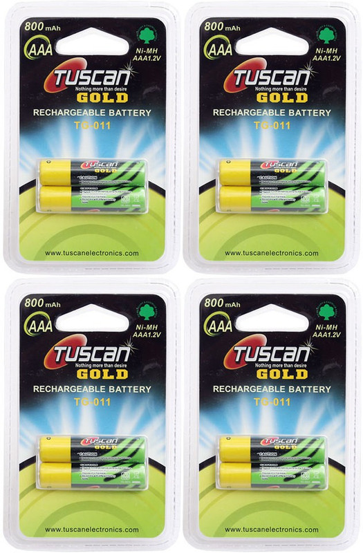 Tuscan GfLD AAA 800 mAh 4 Pack (8Pcs) Rechargeable Ni-MH Battery