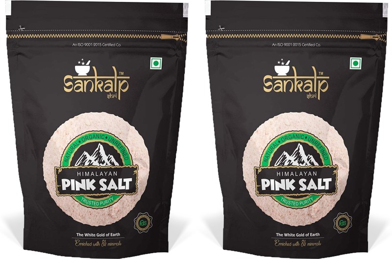 sankalpshri Combo Pack of Himalayan Pink Salt Enriched with 84 Minerals Rock Salt(2 kg, Pack of 2)