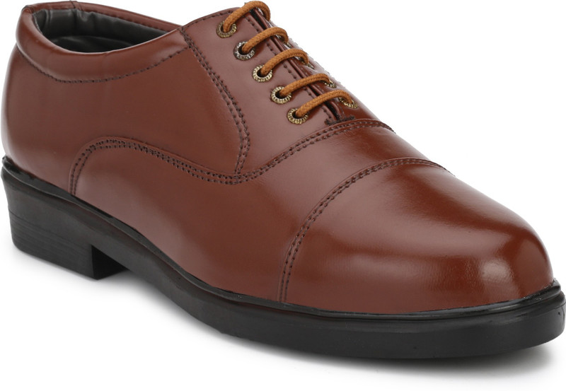 kingson Oxford Non-Leather Tan Formal Shoes Lace Up For Men(Tan)