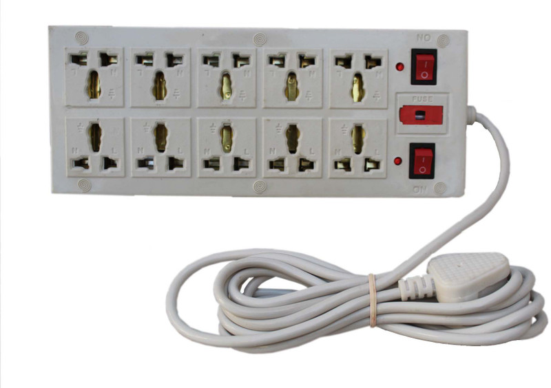 arbano TUS-HT10EB 10 Socket Surge Protector(White)