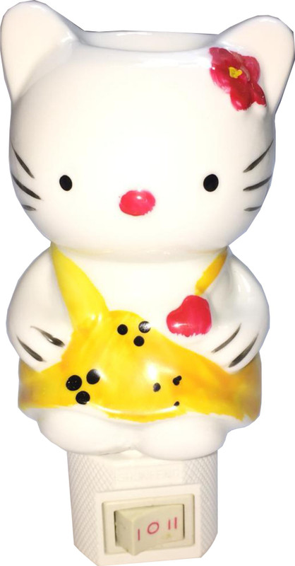 renu wears Creative Bright LED Energy Saving House Pattern ceramic Night Lamp - Yellow, Medium Night Lamp(15, White)