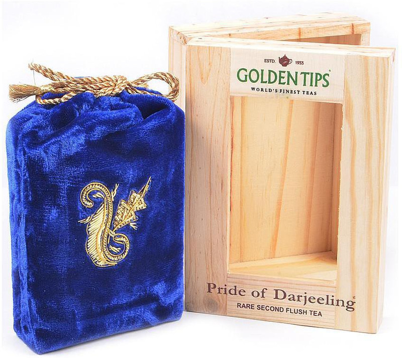 Golden Tips Pride Of Darjeeling - Rare Second Flush Tea - Pinewood Box Black Tea Box(100 g)