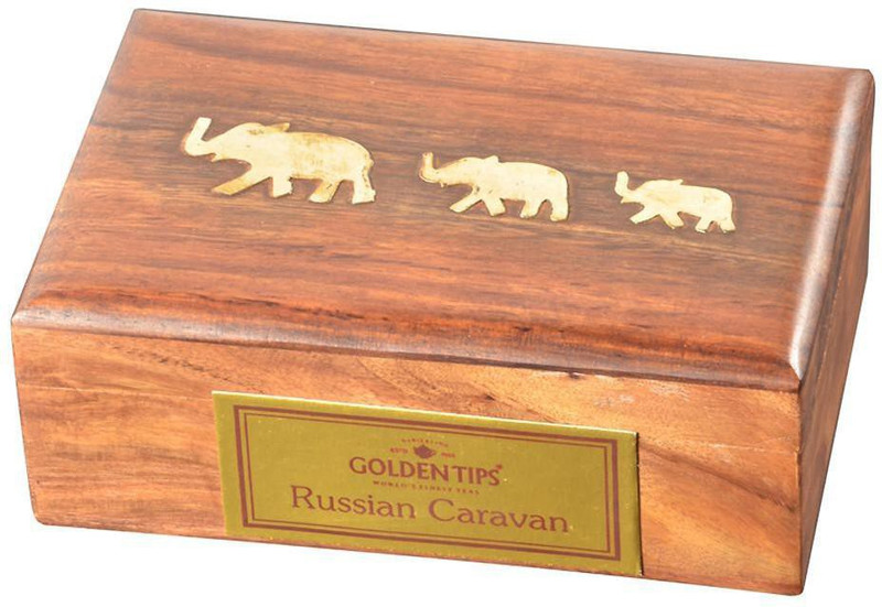 Golden Tips Russian Caravan Wooden Box Black Tea Box(100 g)