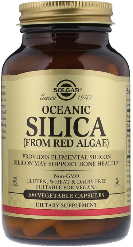 Solgar Solgar, Oceanic Silica, From Red Algae, 100 Vegetable Capsules(100 No)