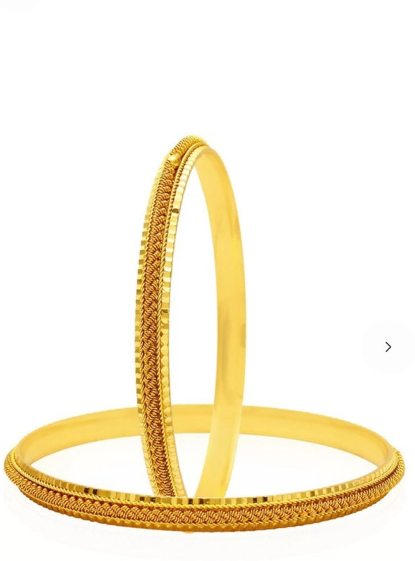 indian fashion jewellery Copper Gold-plated Bangle(Pack of 2)