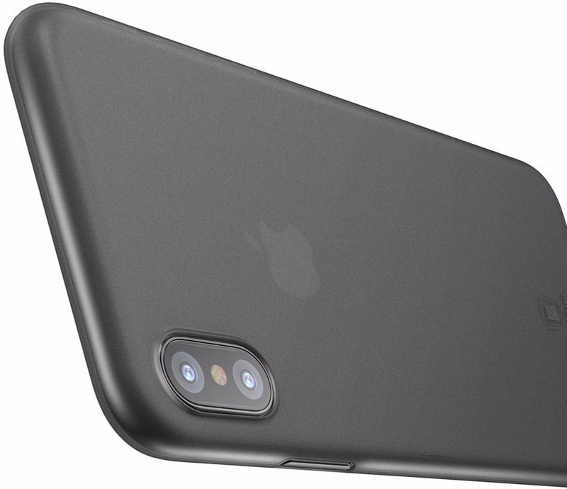 Sosh Back Cover for Apple iPhone XS Max(Frosted Transparent Black, Grip Case)