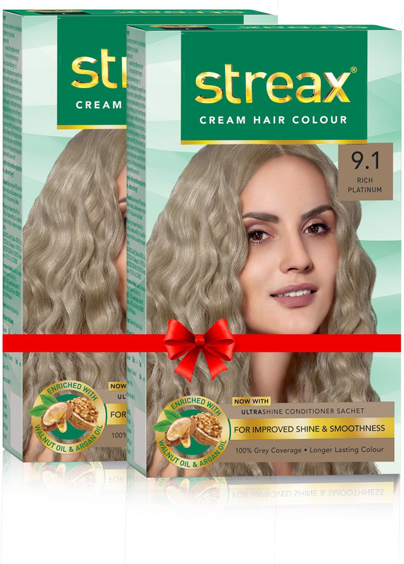 Streax Cream Hair Colour Pack Of 2 Rich Platinum No 9 1 Latest