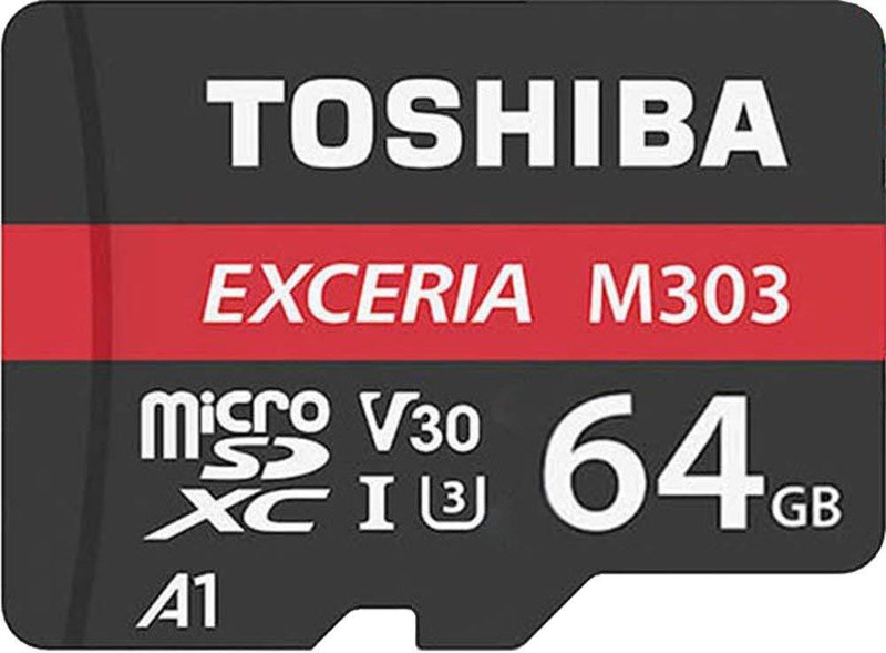 Toshiba EXCERIA M303 A1 64 GB MicroSD Card UHS Class 1 98 Memory Card