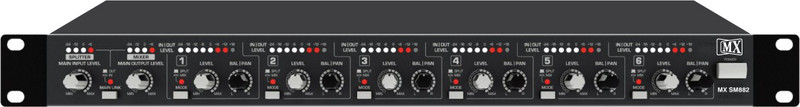 MX 6 Channel Audio Mixer with Signal Splitter Functionality Analog Sound Mixer