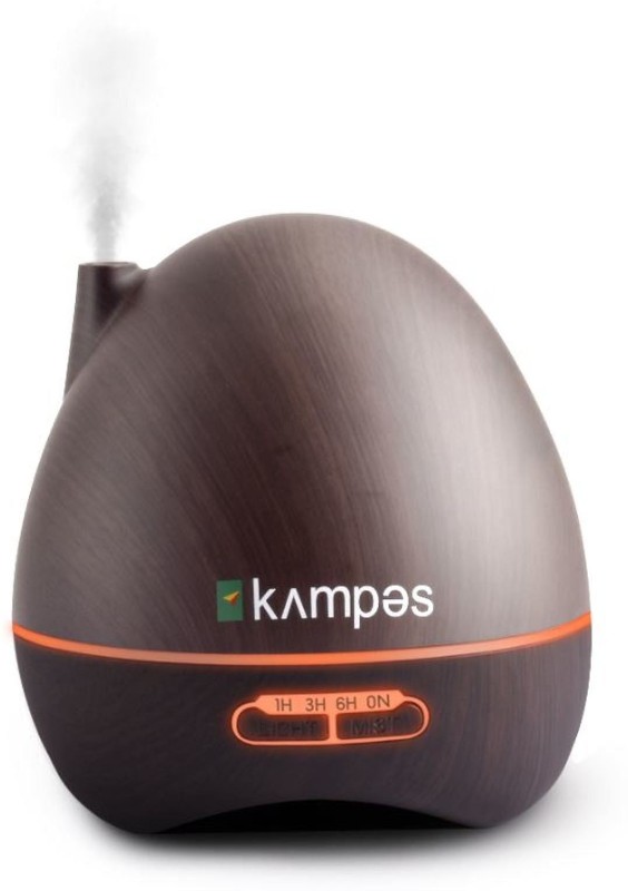 kampes Ultrasonic Aroma Diffuser (300 ml) with Remote Control Technology - Wood Grain (20 ml Lavender Oil) Portable Room Air Purifier(Brown)