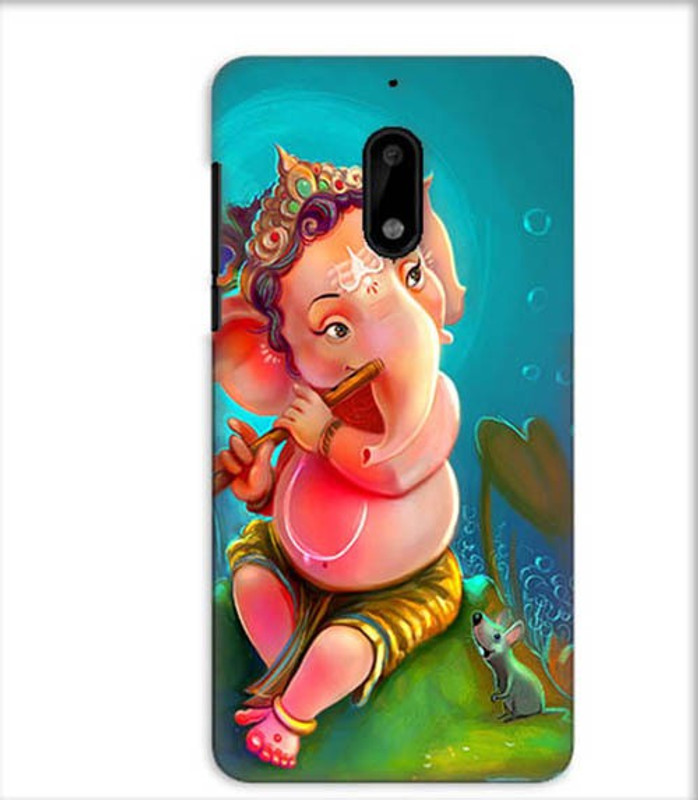 inkwale Back Cover for Nokia 6 Designer back color theme GANESHA(multi, Hard Case)