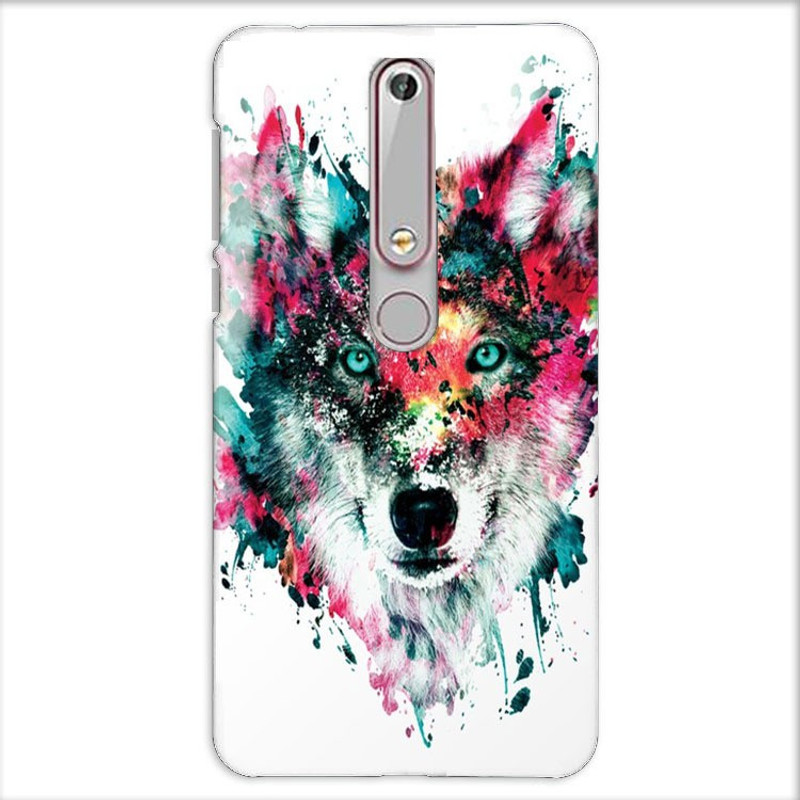 inkwale Back Cover for Nokia 6.1 Designer back color theme cartoon(multi, Hard Case)