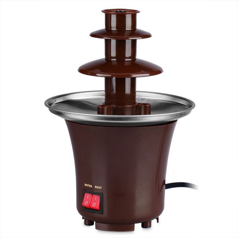 Connectwide New Mini Chocolate Fountain Creative Design Chocolate Melt With Heating Fondue Machine Chocolate Fountain Maker(3 Tiers)