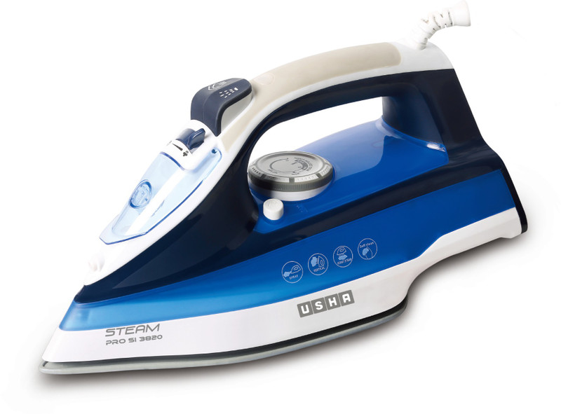 USHA Steam Pro si 3820 2000 W Steam Iron(White, Blue)