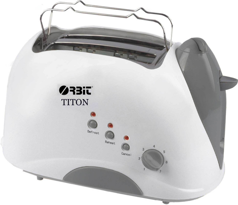 Orbit Titon 2 Slice 800 W Pop Up Toaster(White)