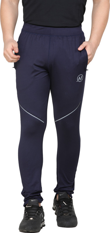 mesa Solid Men Blue Track Pants
