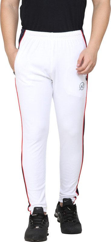 mesa Solid Men White Track Pants