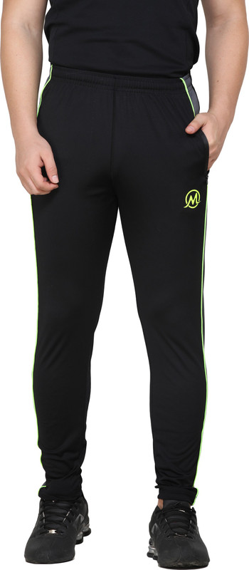 mesa Solid Men Black Track Pants