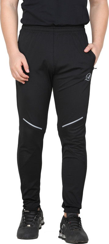 mesa Solid Men Black Track Pants