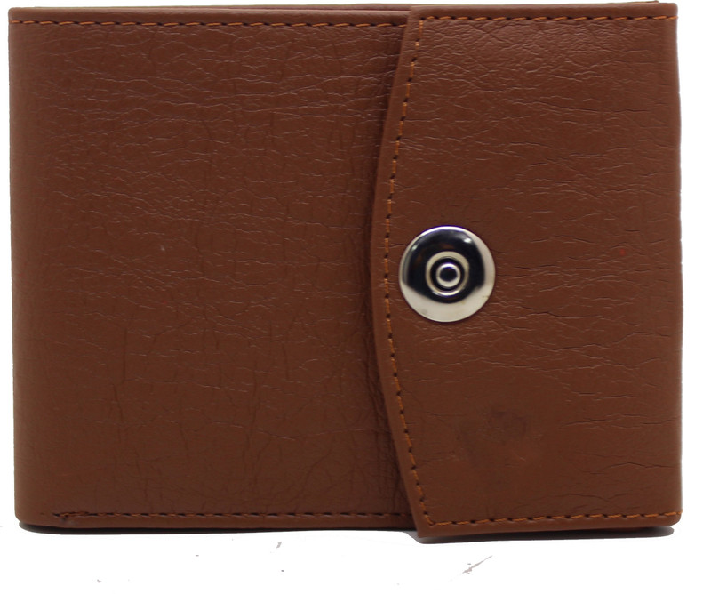 flex boom Men Tan Artificial Leather Wallet(6 Card Slots)