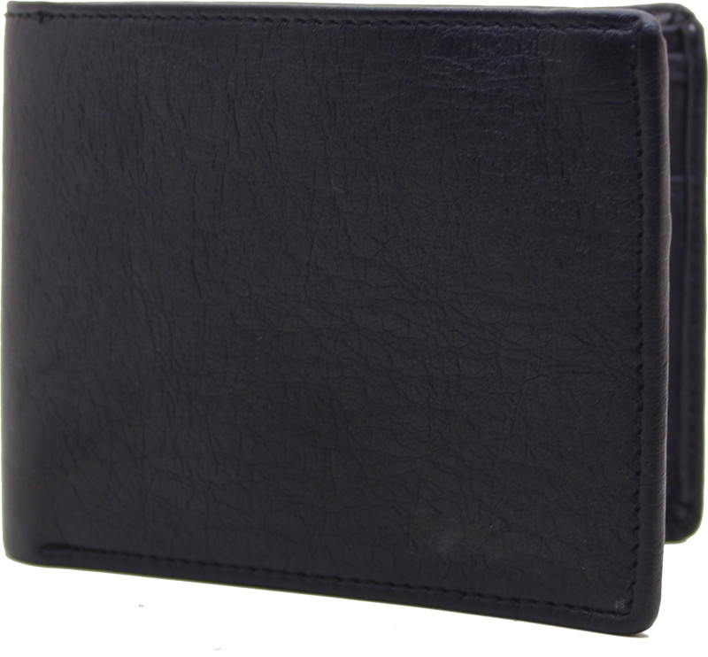 flex boom Men Black Artificial Leather Wallet(4 Card Slots)