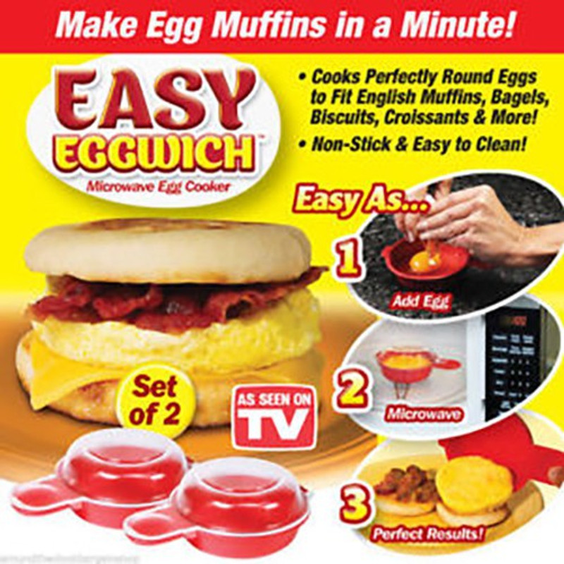 JDGEE EASY EGGWICH MICROWAVE EGG COOKER 2 Egg Cooker(Red, 2 Eggs)
