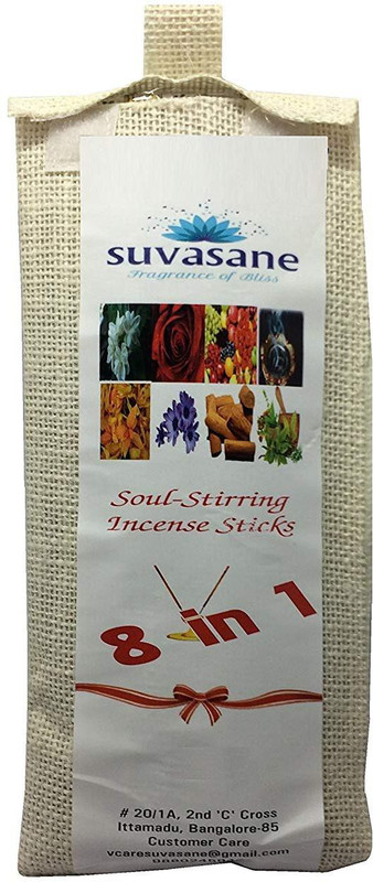 suvasane eightinone Sandal, Rose, Lavender, Fruity, Champa, Jasmine, Oudh, Musk Agarbattis(1 Units)