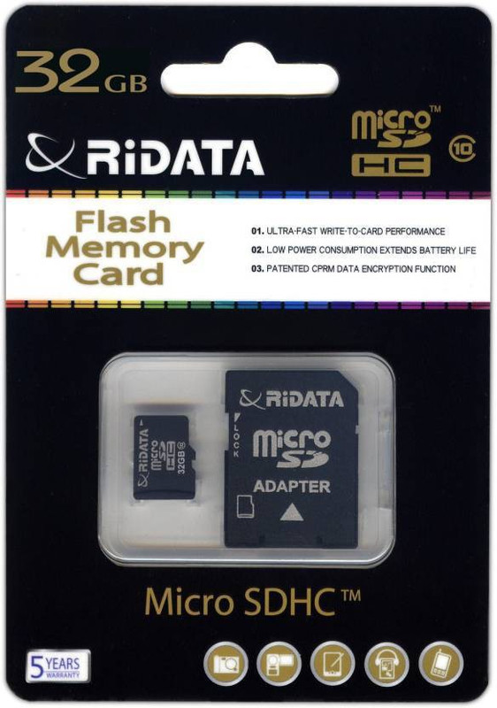 RiData Class 10 32 GB MicroSDHC Class 10 87 MB/s Memory Card