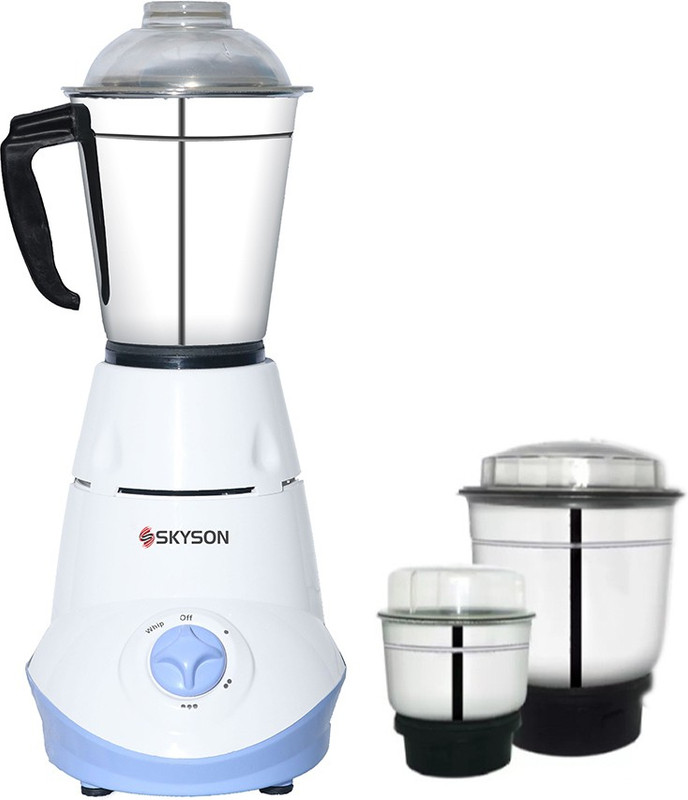 SKYSON JUICY 3 POWERFUL 550 Mixer Grinder(White, 3 Jars)