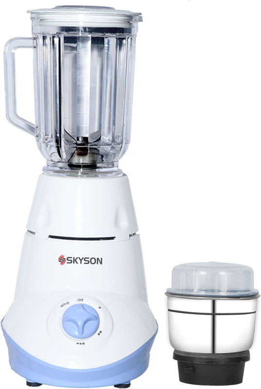 SKYSON JUICY 2 POLY POWERFUL COPPER MOTOR 2 JAR 550 Mixer Grinder(White, 2 Jars)