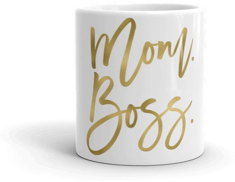 kraftidy Mom Boss Coffee Ceramic Mug(325 ml)