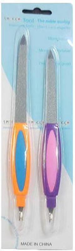 spirea collection professional metal nail filer with buffer and cuticle(Set of 2)