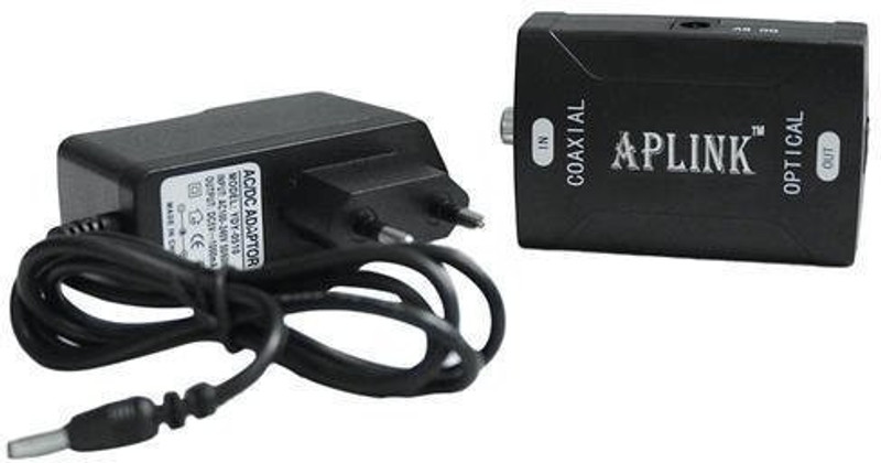 aplink Coaxial RCA Audio Signal to Optical SPDIF Toslink Digital Audio Signal Converter Media Streaming Device(Black)