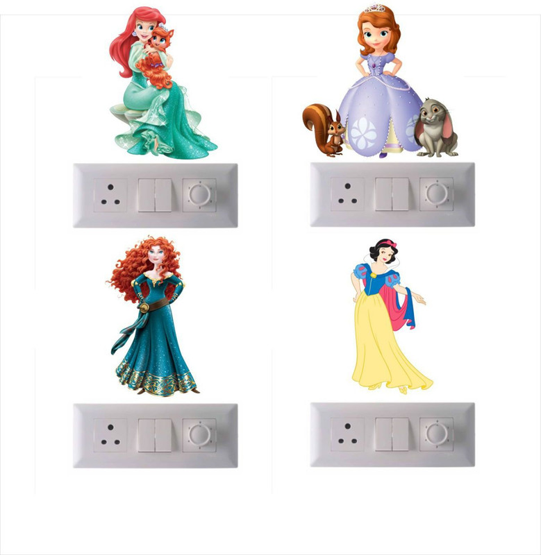 indra graphics Tiny Princess switch board sticker Sticker(Pack of 1)