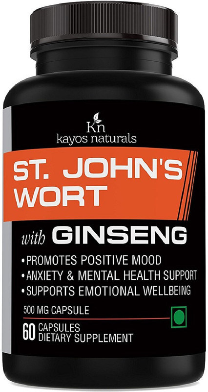 KayosNaturals St. John's Wort & Ginseng Hypericin Extract for Positive Mood & Anxiety - 500mg(500 mg)