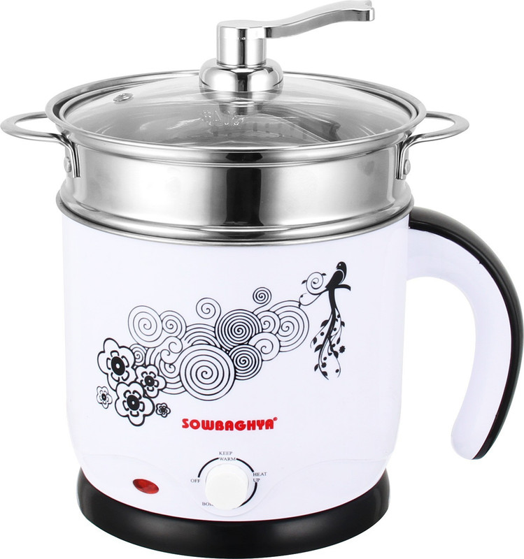 sowbaghya Multi Cooker (1.5Ltrs) Electric Kettle(1.5 L, Silver, White)