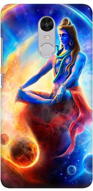 inkwale Back Cover for REDMI NOTE 4 X Designer back color theme SHIVA(multi, Hard Case)