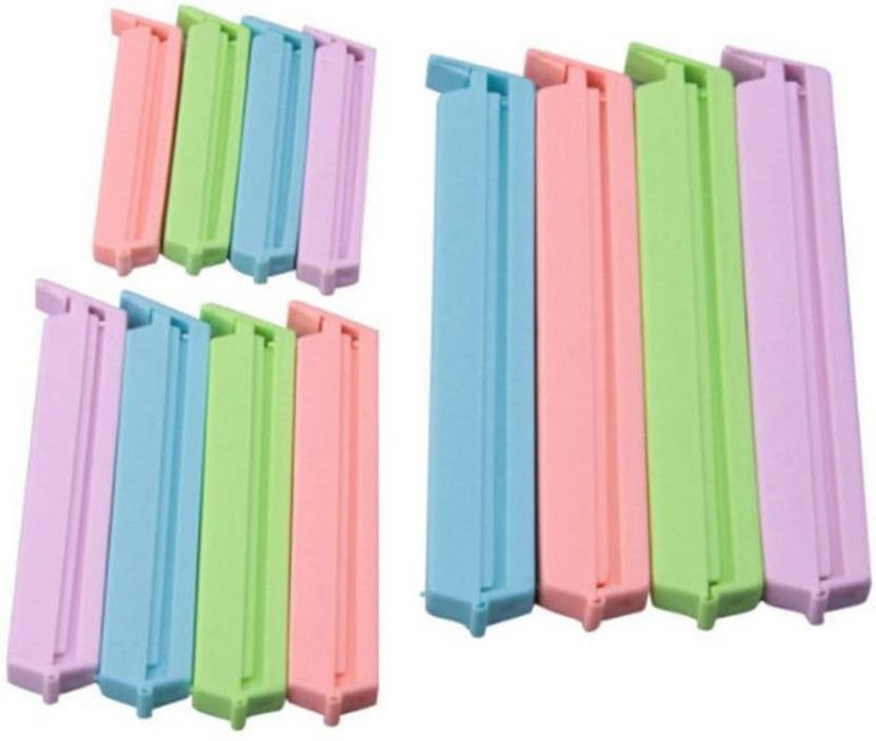 ashirwad Bag Sealing Clips Large, Medium and Small ABS Plastic Bag Sealing Clips(Set of 21, Multicolor)