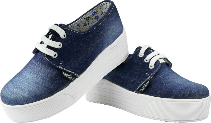 Fashimo Casuals For Women(White, Blue)