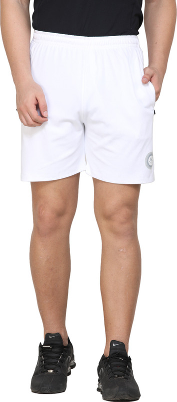 mesa Solid Men White Basic Shorts, Sports Shorts, Boxer Shorts, Regular Shorts, Running Shorts, Cycling Shorts, Beach Shorts